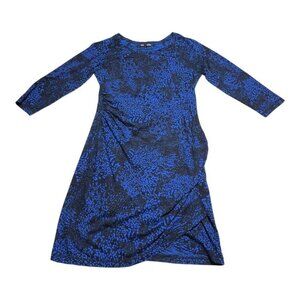 Express Long Sleeve Mini Dress Blue/Black Size Small